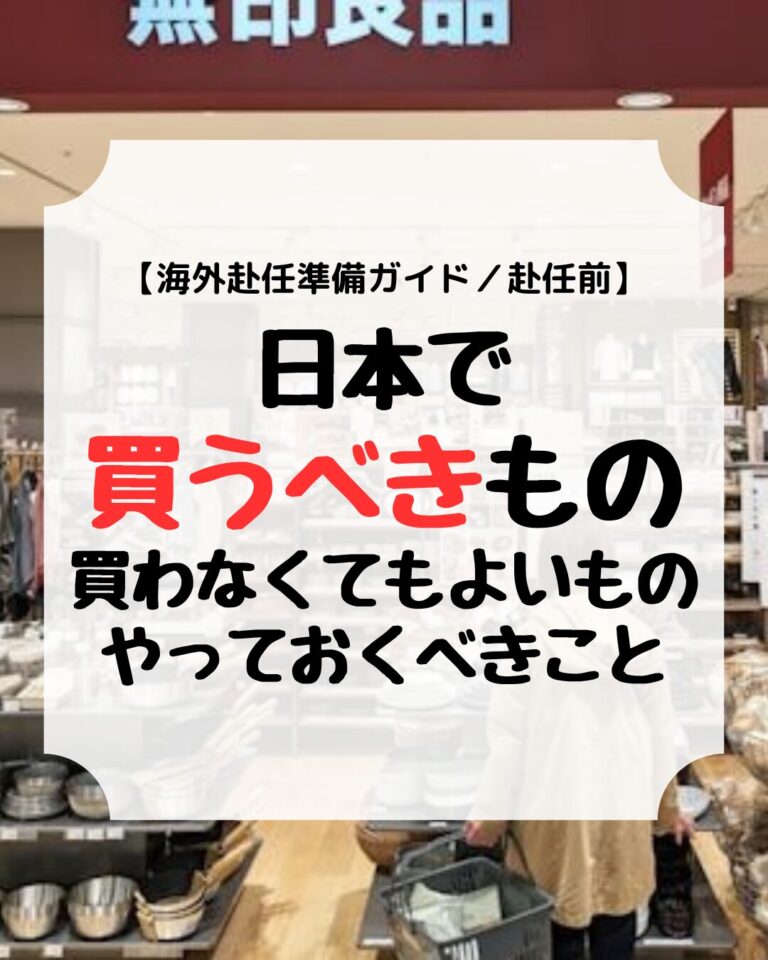 日本で買うべきもの、買わなくてもよいもの、アイキャッチ