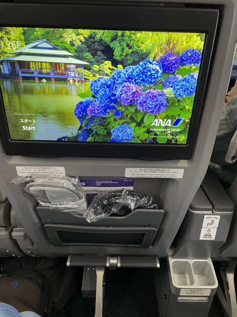 日本へ一時帰国、ana