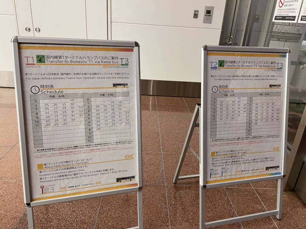 日本へ一時帰国、羽田空港