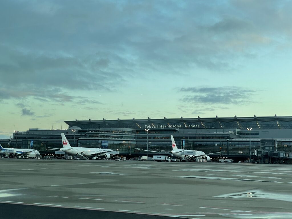 日本へ一時帰国、羽田空港