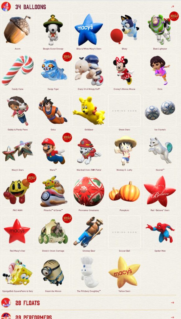 メイシーズ、サンクスギビングデーパレード