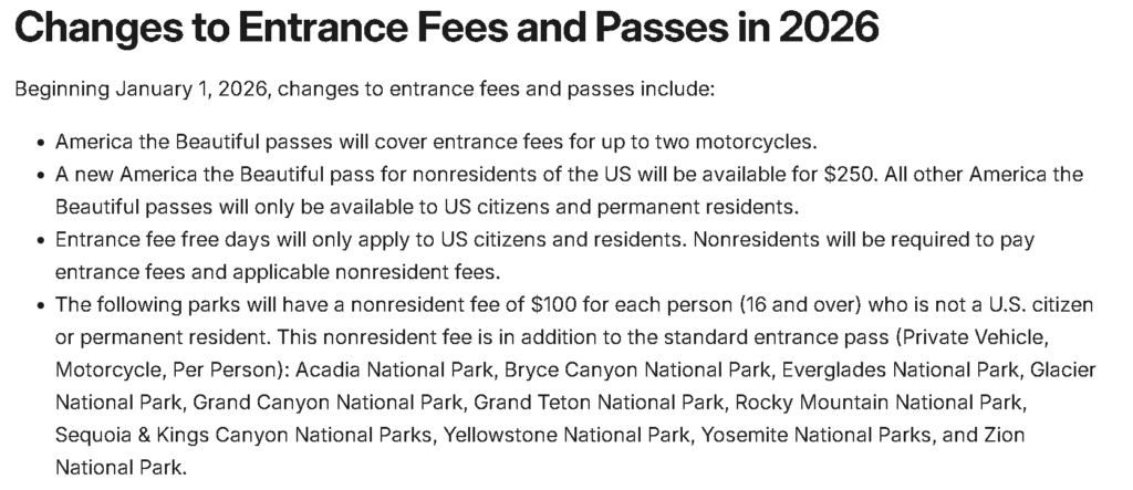 アメリカ国立公園、年パス