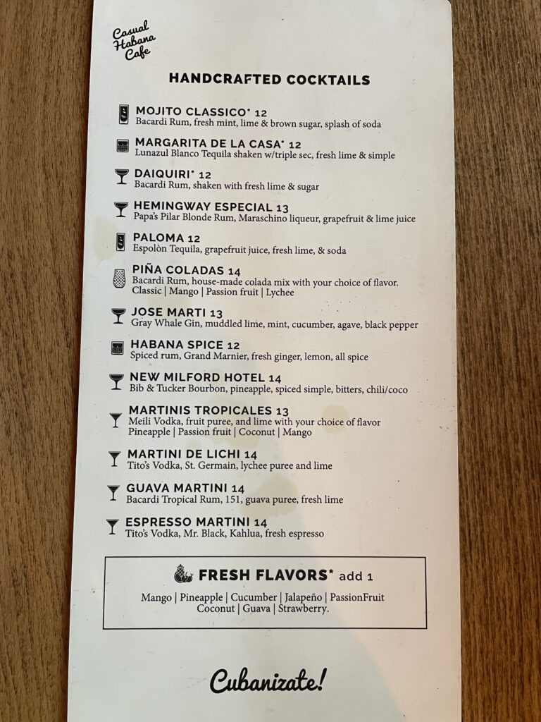 Casual Habana Cafe、キューバレストラン