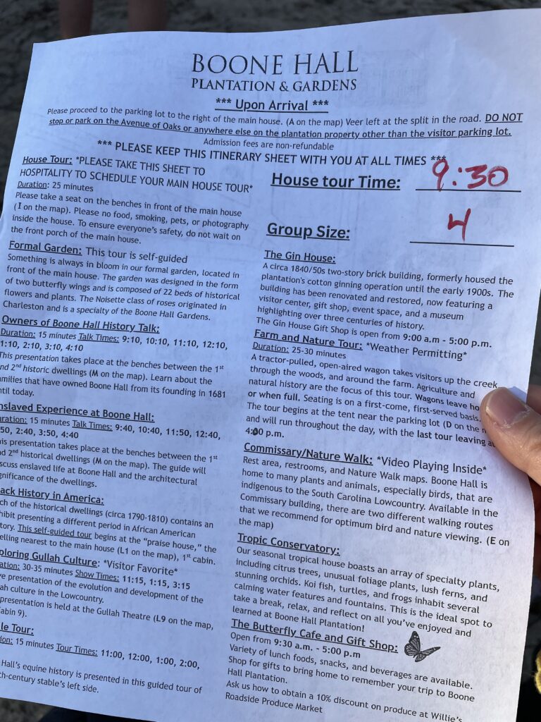 アメリカ東海岸縦断、チャールストン、Boone Hall Plantation & Gardens