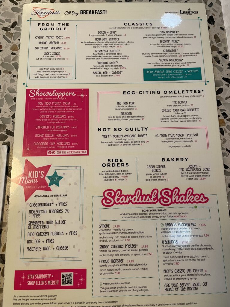 Ellen’s Stardust Diner、エレンズスターダストダイナー