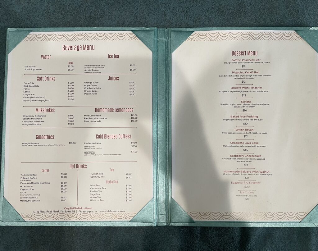 AdA Mediterranean Brasserie、レストラン