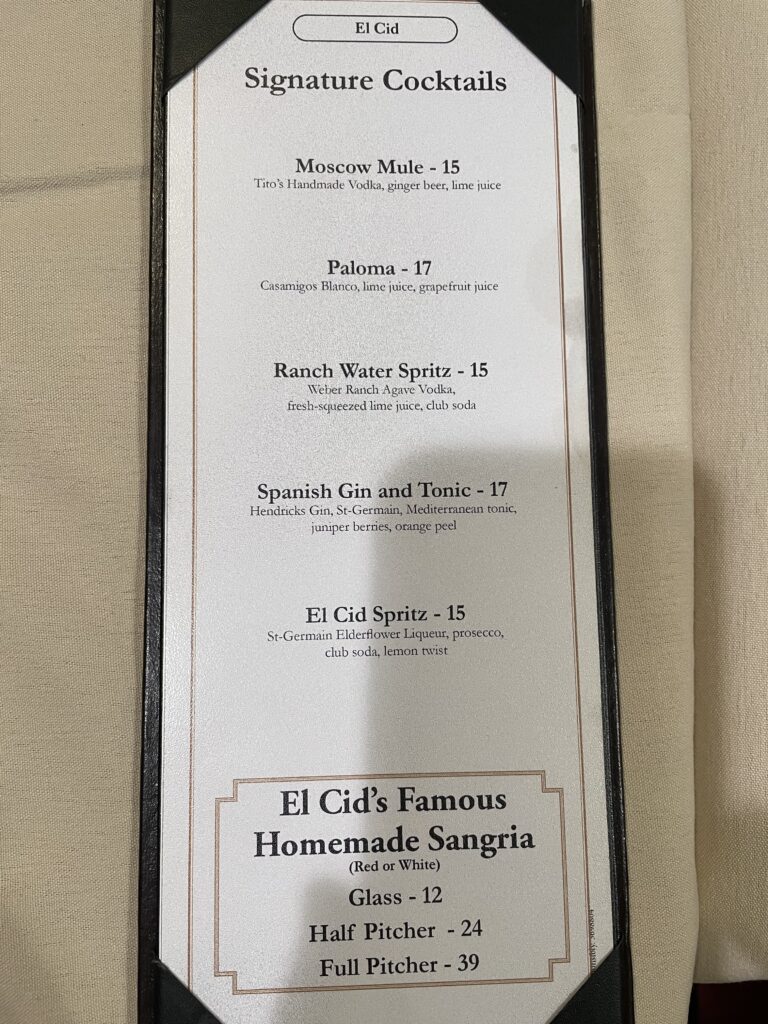 EL CID、スペインレストラン